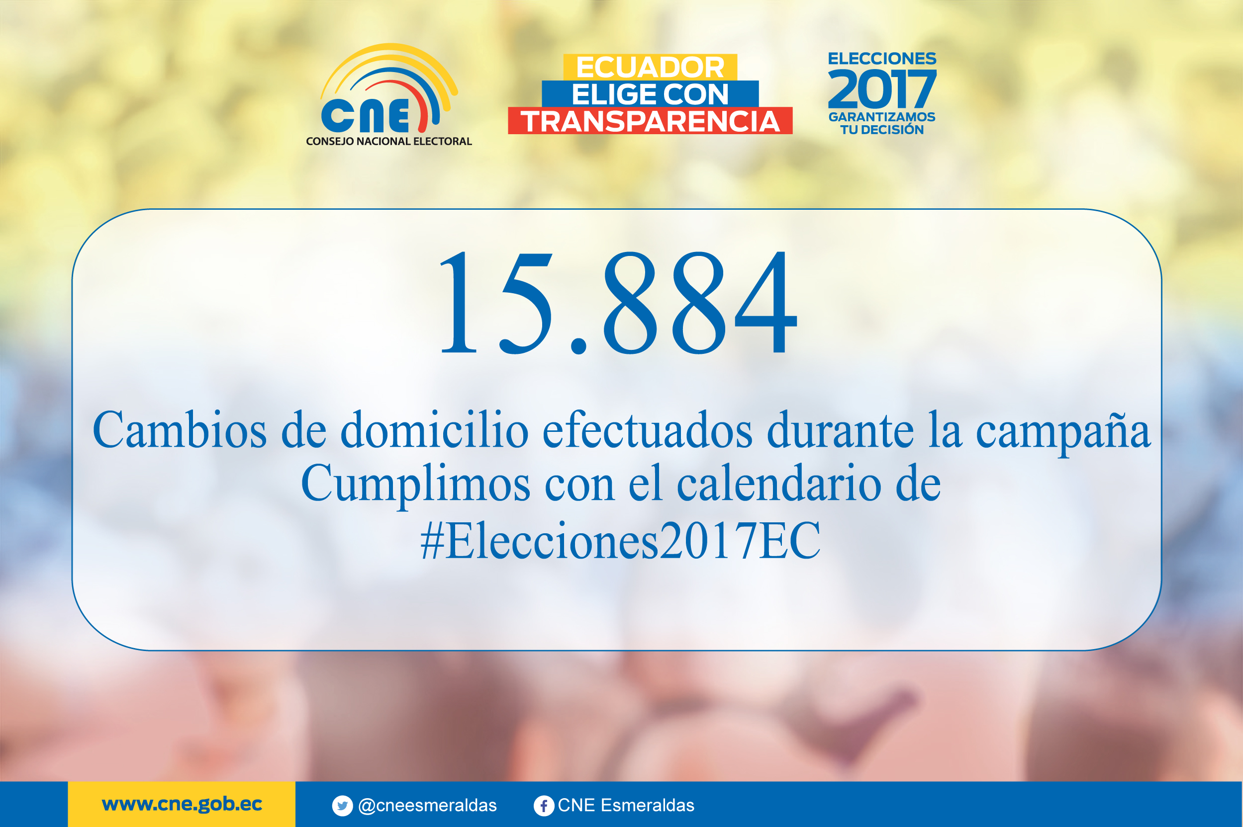 Del 7 al 21 de septiembre se aceptarán los cambios de domicilios efectuados imagen cambio de domicilio Esmeraldas