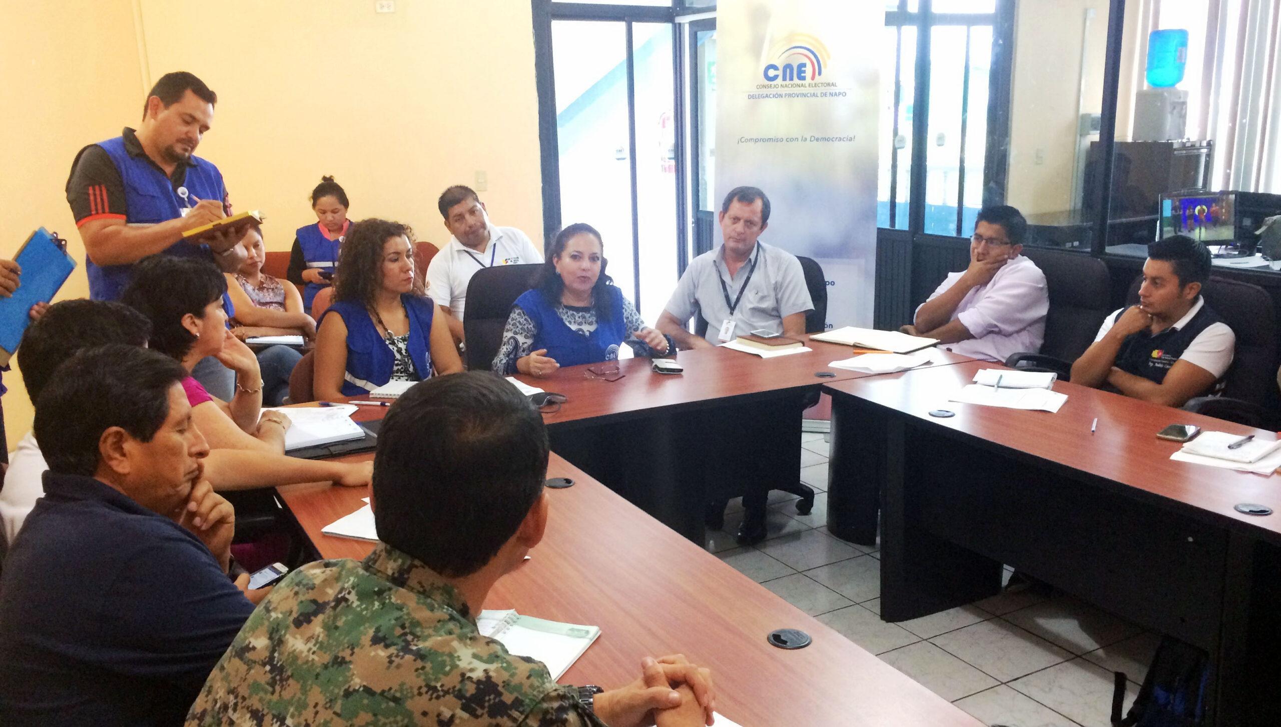 CNE Delegación Napo - Mesa de Seguridad Electoral