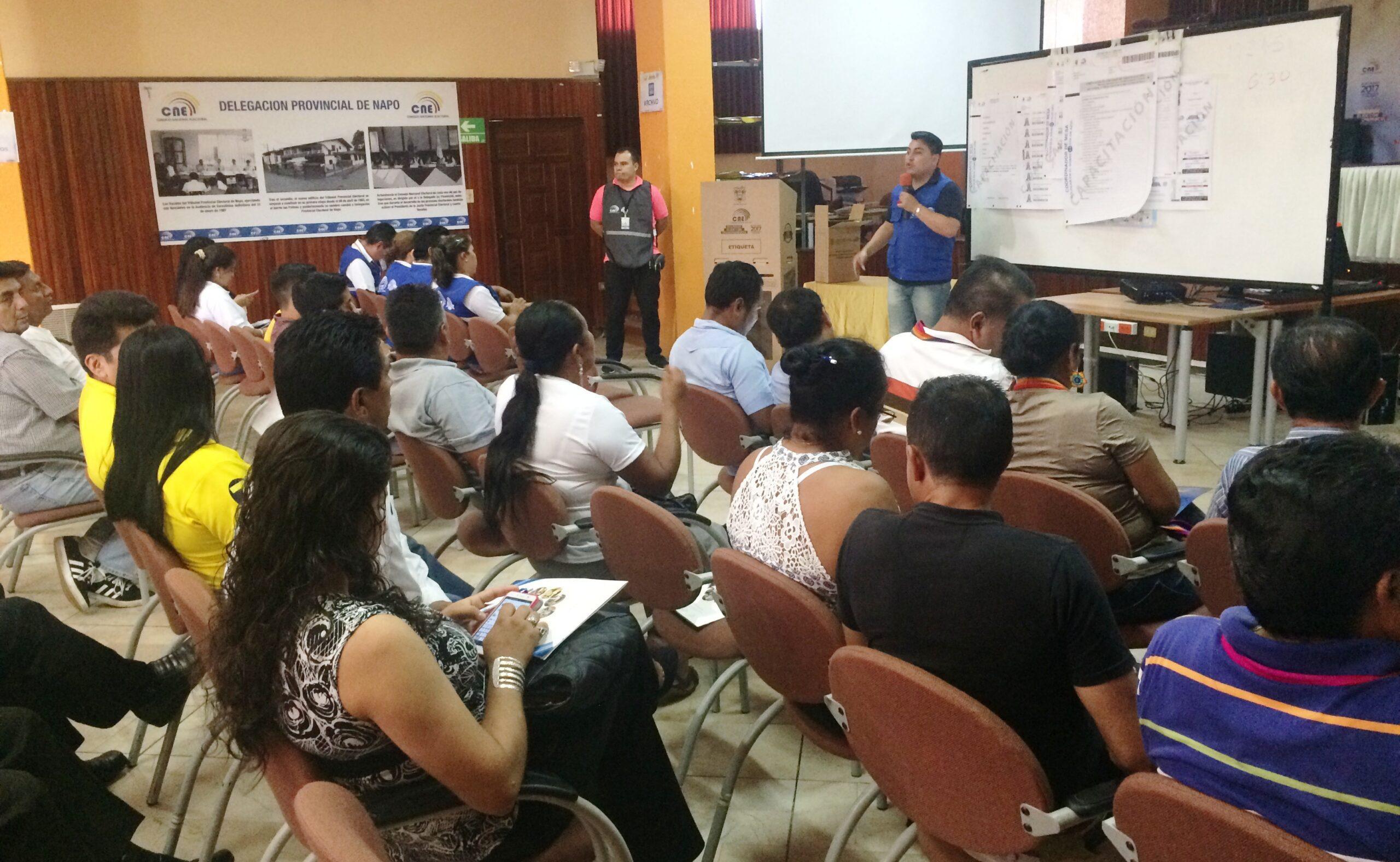 CNE Delegación Napo - Taller Escrutinio y Control Electoral