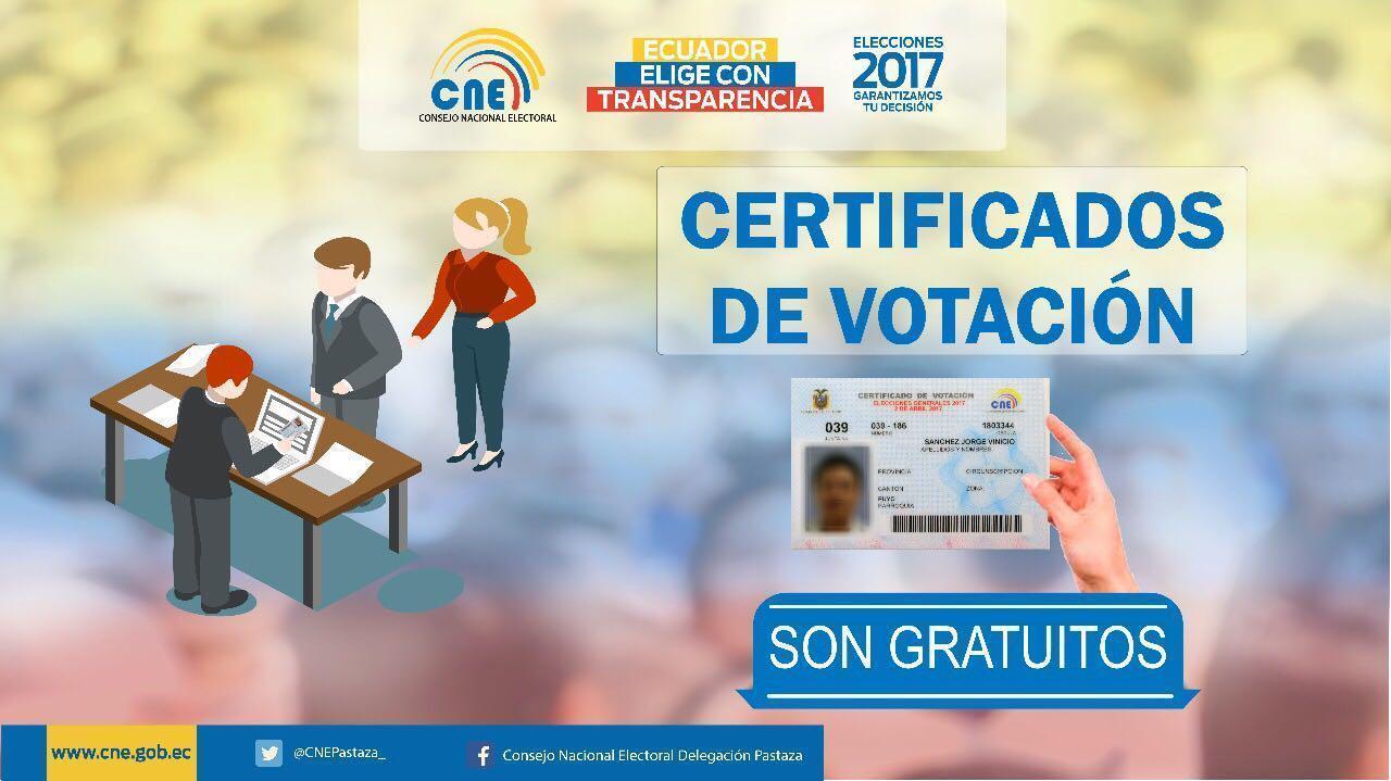 CERTIFICADO DE VOTACION