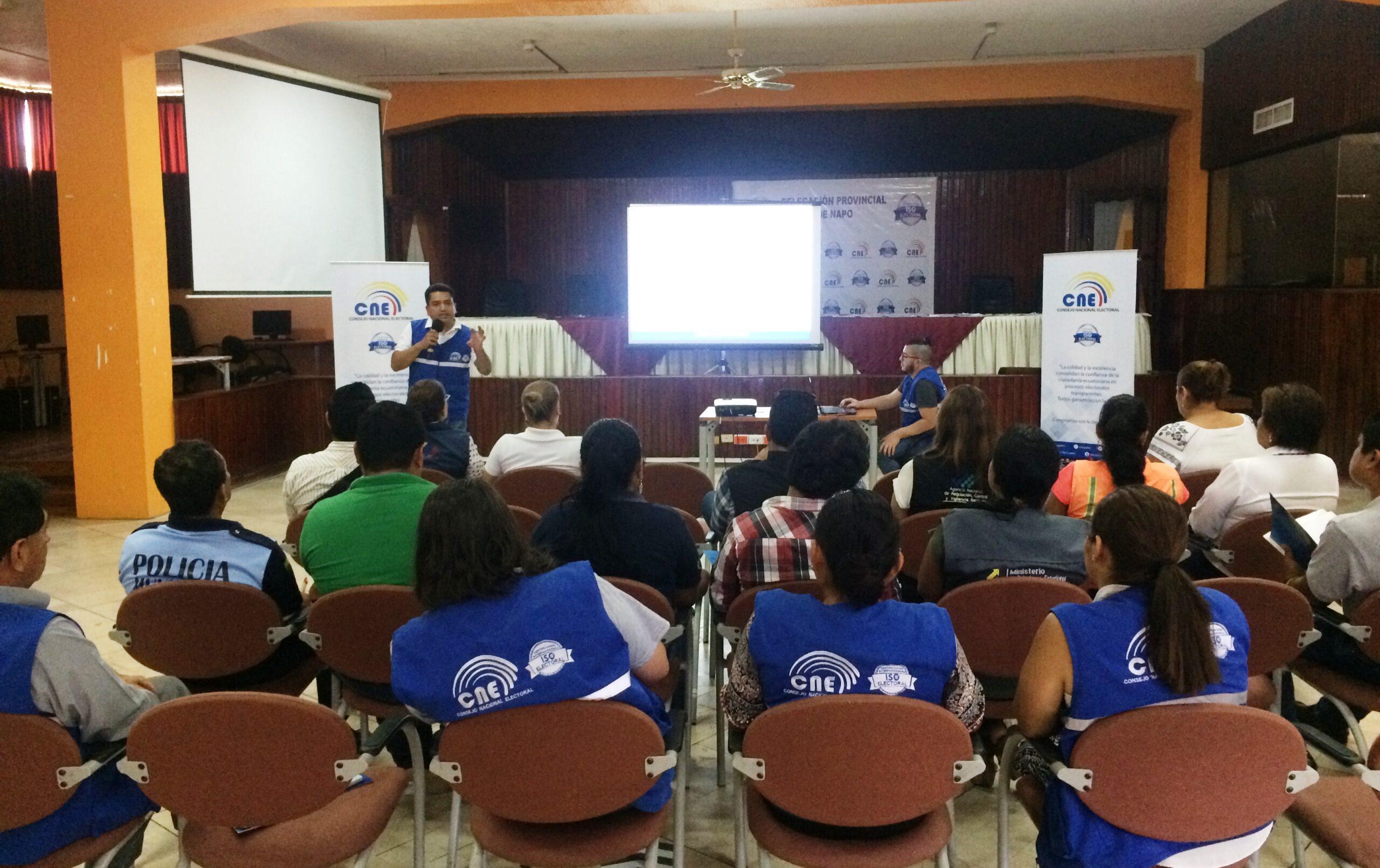 CNE Delegación Napo - Taller Autorización de difusión de publicidad Institucional