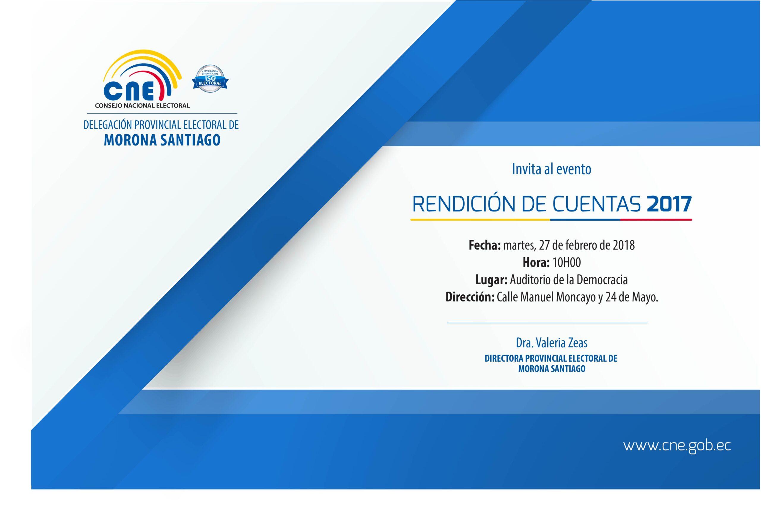 INVITACIÓN RENDICIÓN DE CUENTAS