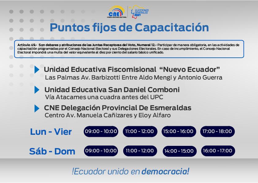 arte puntos fijos de capacitación hoja volante