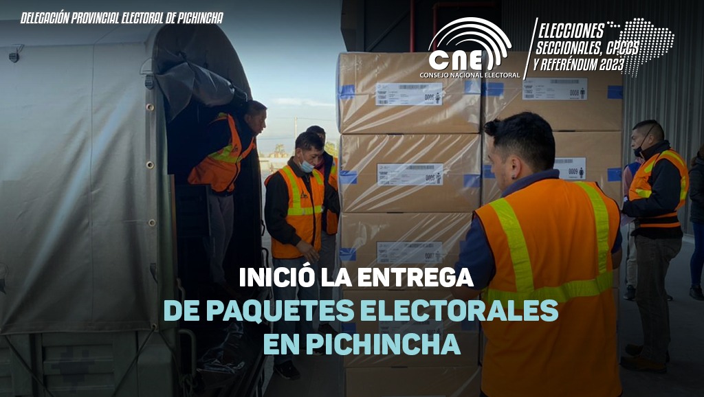 Inició la entrega de paquetes electorales en Pichincha